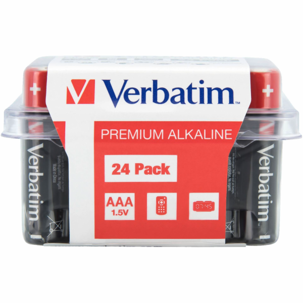 1x24 Verbatim alkalicky Batterie Micro AAA LR 03 PVC Box ...