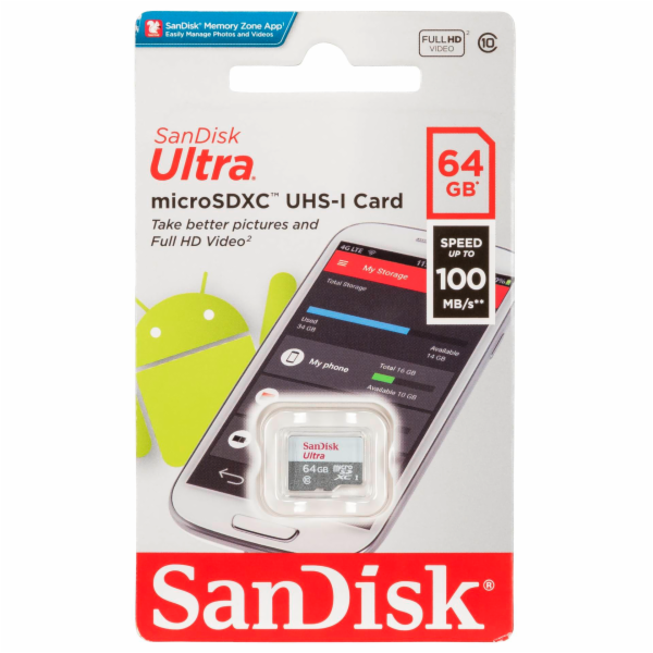 SanDisk SDSQUNR-064G-GN3MN paměťová karta 64 GB MicroSDXC...