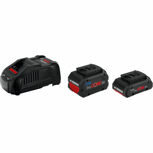 Bosch ProCORE sada akum. 18V 4,0 Ah + 5,5 Ah + GAL 1880 CV