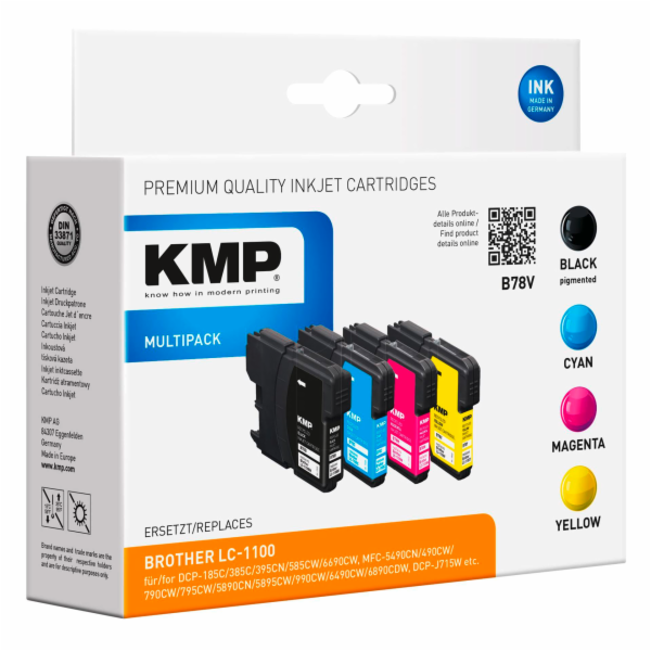 KMP B78V vyhodne baleni BK/C/M/Y kompatibil. s Brother LC...