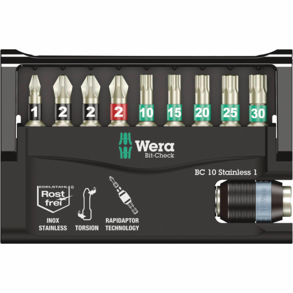 WERA&nbsp;Bit-Check&nbsp;10&nbsp;Stainless&nbsp;1&nbsp;SB