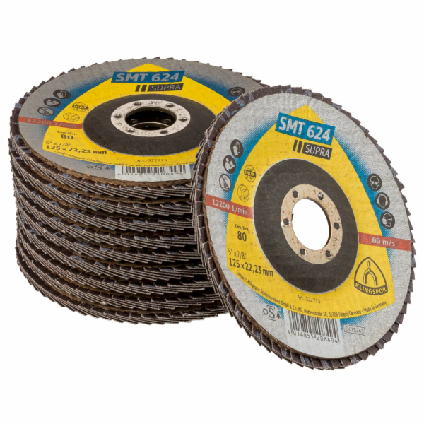 1x10 Klingspor SMT 624 Supra 125 Grain 80 curved 12°