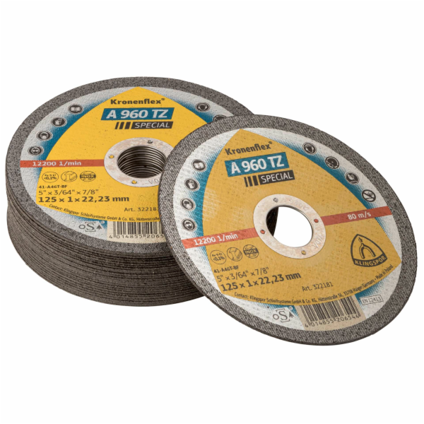 1x25 Klingspor A 960 TZ 125 x 1 x 22,23 mm straight