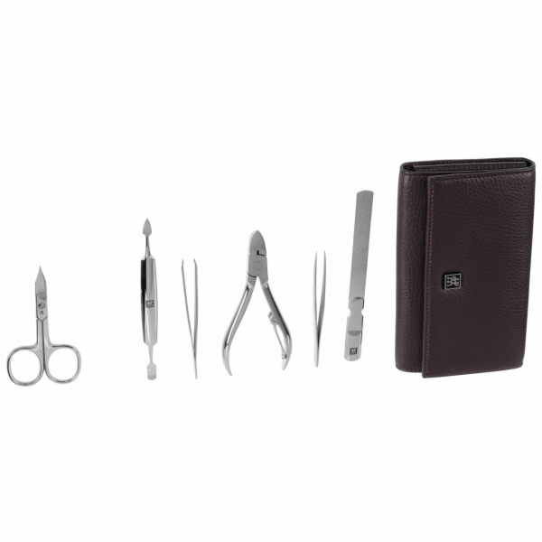 Zwilling CLASSIC INOX Neat s leather case, purple, 7pc