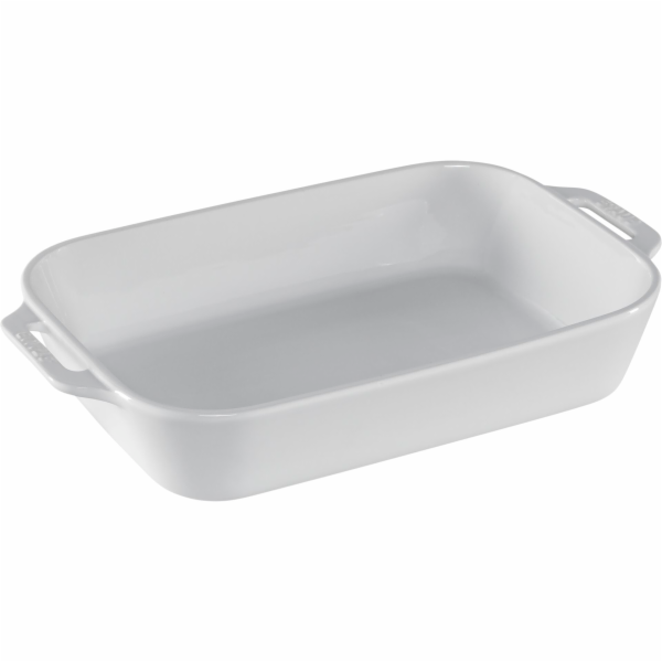 Staub Obdélníková mísa Keramická, bílá, 34x24cm
