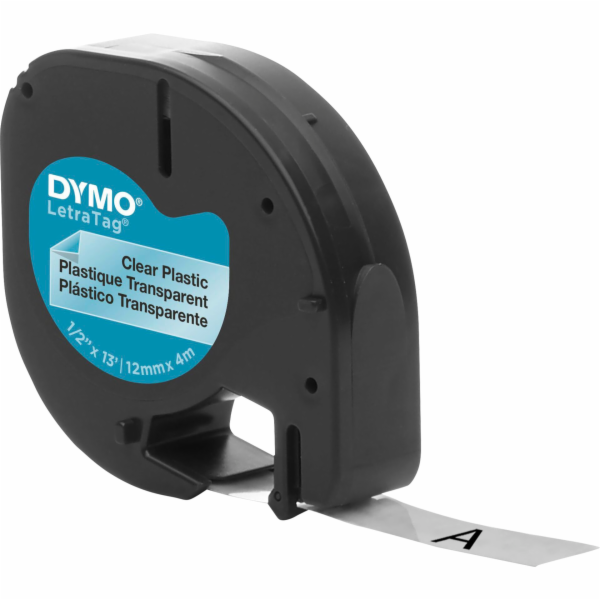 Dymo Letratag páska průhledná plastová 12 mm x 4 m