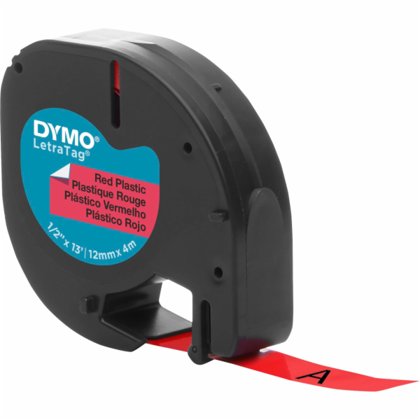 Dymo Letratag červená 12 mm x 4 m Plastová páska