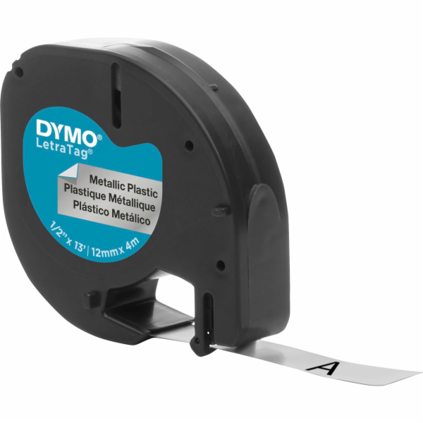 Dymo LetraTag ORIGINAL Kunststoff Schriftband schwarz auf...