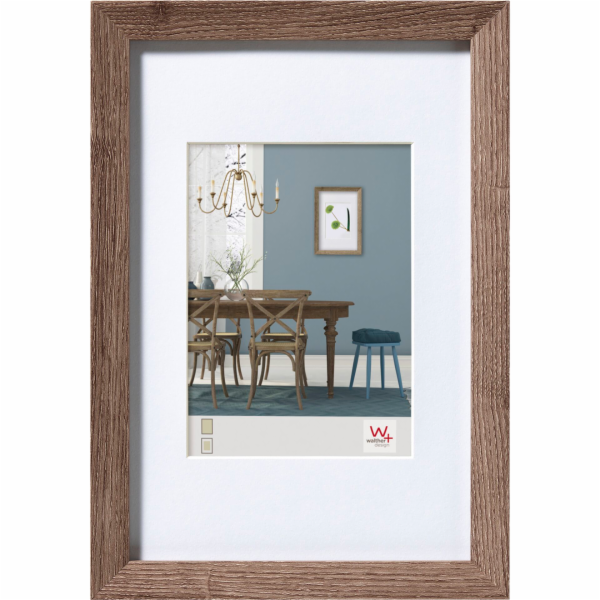 Walther Fiorito nut tree 30x45 Wood incl. Passepartout EF...