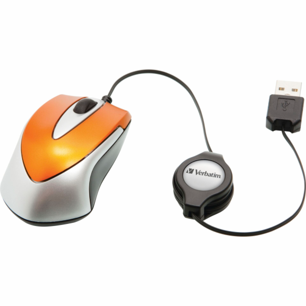 Verbatim Go Mini Optical Travel Mouse Volcanic Orange