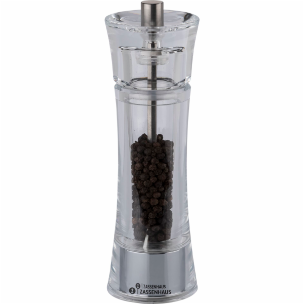 Zassenhaus pepper mill  Aachen Acryl Glass, 18 cm