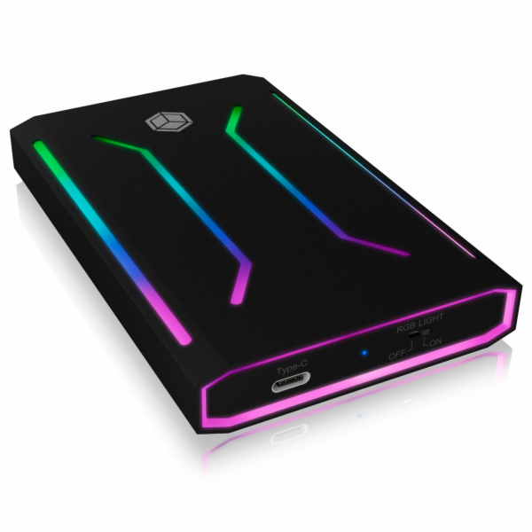 RaidSonic ICY BOX IB-G226L-C31 RGB pouzdro pro 2,5  SATA SSD
