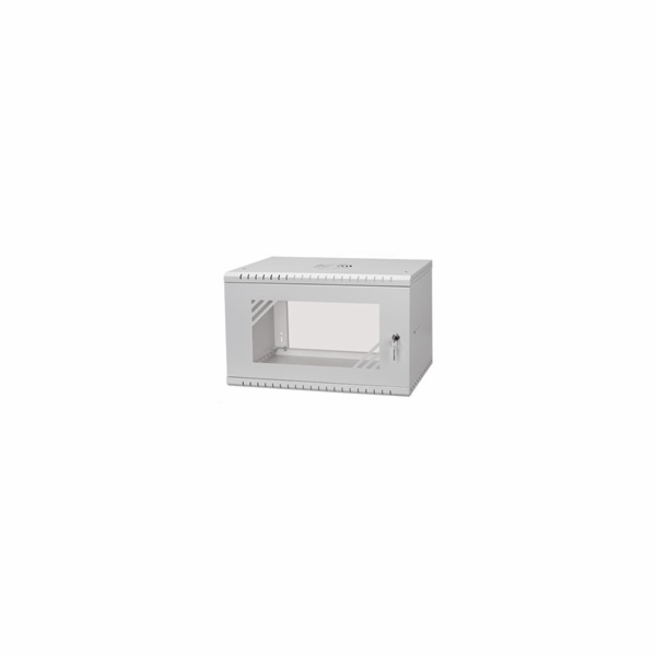 LEXI-Net 19" nástěnný rozvaděč Basic 6U 520x350, skleněné...