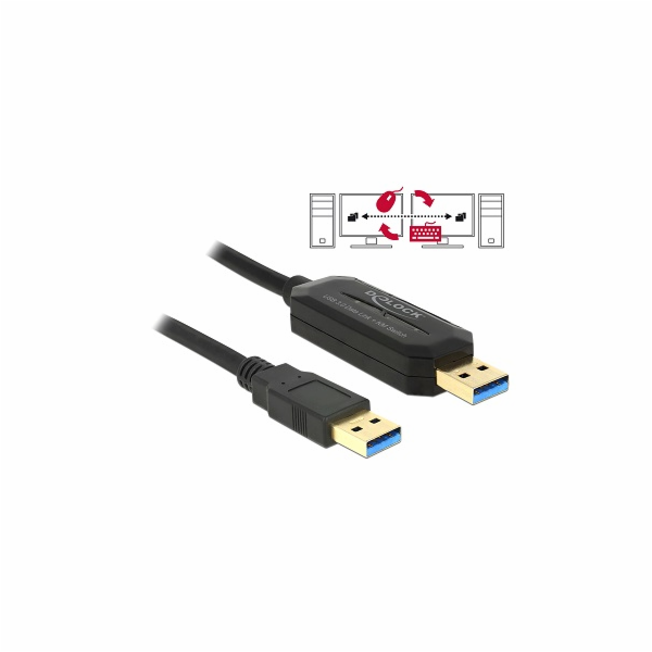 DeLOCK USB 3.2 Gen 1 DataLink kabel, USB-A samec > USB-A ...