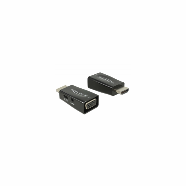 DeLOCK adaptér HDMI-A samec > VGA samice se zvukem