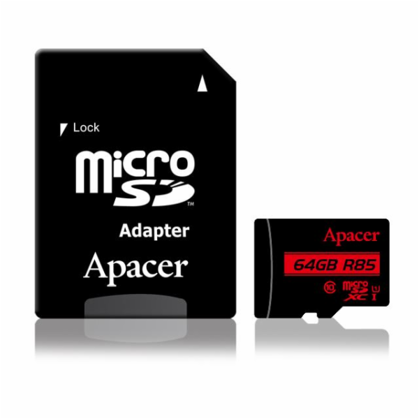 Karta Apacer Secure Digital MicroSDXC 64 GB Class 10 UHS-...