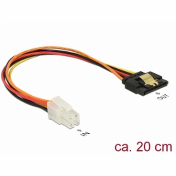 DeLOCK kabel P4 4 pin (samec) > SATA 15 pin (samice)