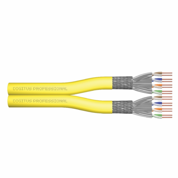 Digitus Cat.7a S/FTP instalační kabel, duplex, Dca