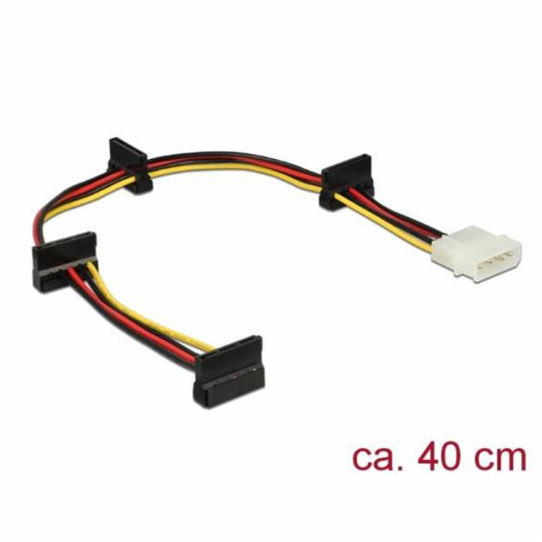 DeLOCK "Adaptérový kabel 4kolíkový (5,25") samec > 4x SAT...
