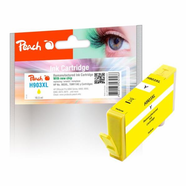 PEACH kompatibilní cartridge HP No. 903XL, žlutá, T6M11AE