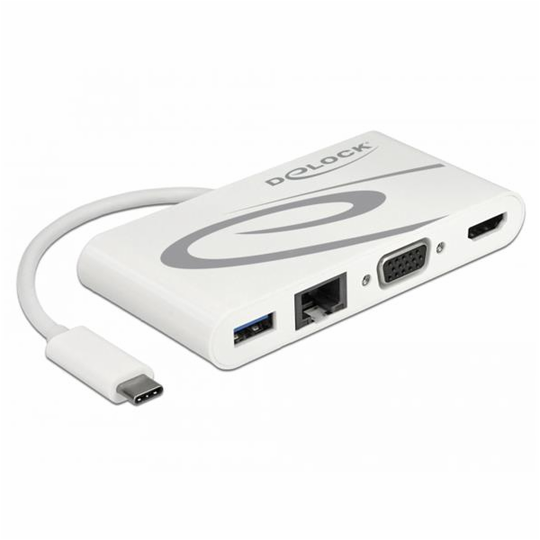 DeLOCK USB adaptér, USB-C zástrčka > USB-A + USB-C + HDMI...