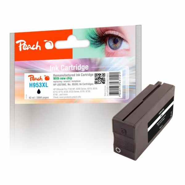 PEACH kompatibilní cartridge HP No. 953XL, černá, L0S70AE...