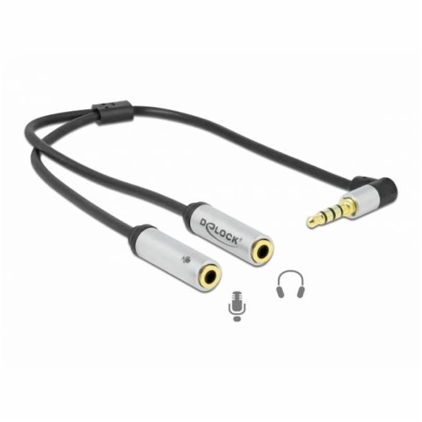 DeLOCK Headset Adapter 3,5mm 4Pin Klinkenstecker > 2x 3,5...