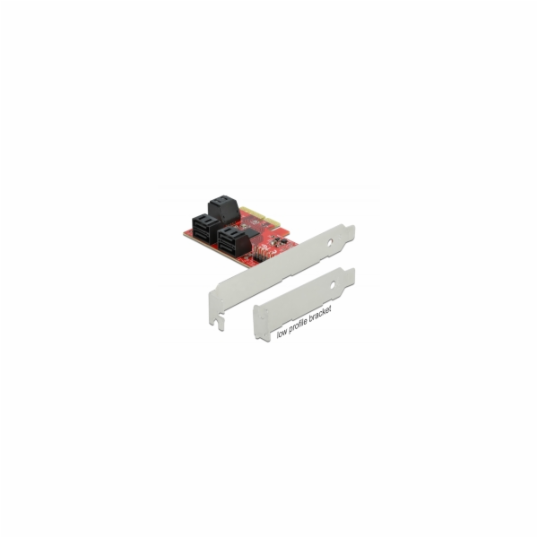 DeLOCK PCIe 6P SATA PCIe x4 karta - LP, řadič