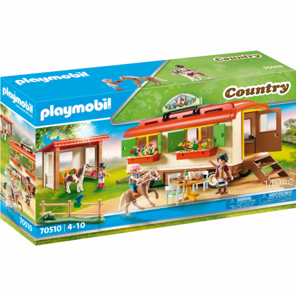 Kemp s maringotkou Playmobil, 149 dílků, 70510