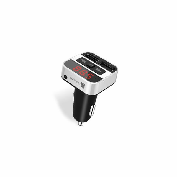 CONNECT IT InCarz Bluetooth transmitter, 2x USB 3,1A, stř...