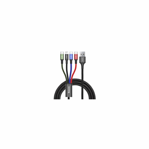 Baseus rychlý nabíjecí/datový kabel 4v1 Lightning + 2* US...