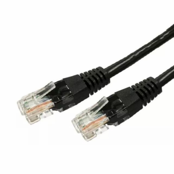 Cat.6A RJ45 UTP měděný patch cord kabel, 3m. Černá