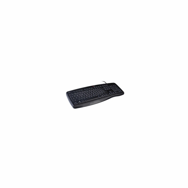 C-TECH Klávesnice KB-107 USB, ERGO,  černá, CZ/SK