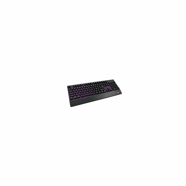 C-TECH Klávesnice KB-104BK, USB, 3 barvy podsvícení, čern...