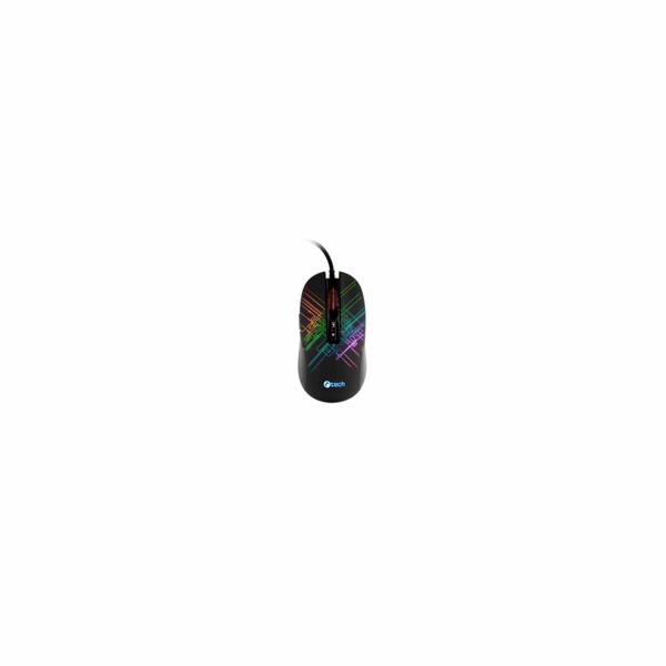 C-TECH herní myš Dusk, casual gaming, 3200 DPI, RGB podsv...