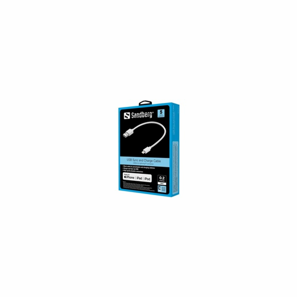 Sandberg 441-19 USB>Lightning MFI 0,2m Bílá