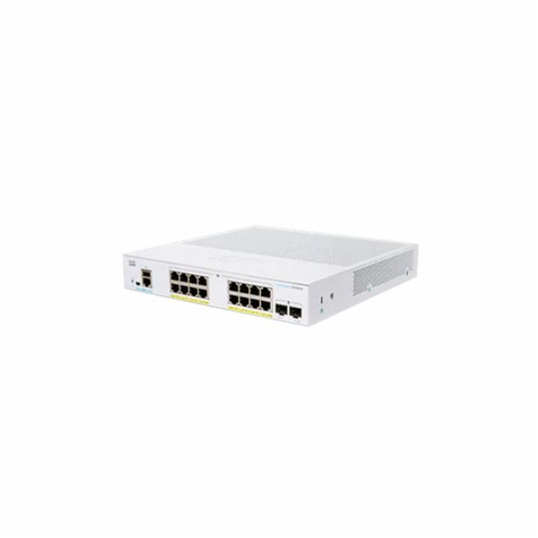 Cisco switch CBS250-16P-2G (16xGbE,2xSFP,16xPoE+,120W,fan...