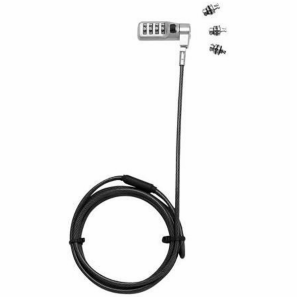 DICOTA Universal Security Cable Lock, 3 Exchangeable head...