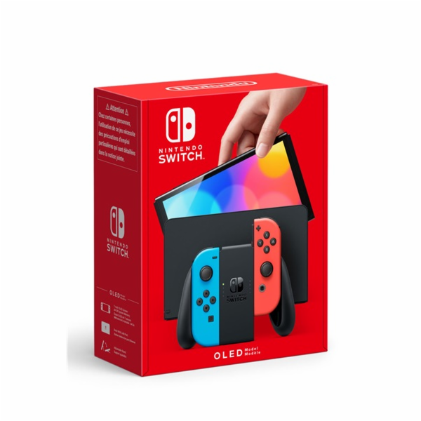 Herní konzole Nintendo Switch, Neon Red&Blue Joy-Con (OLED)