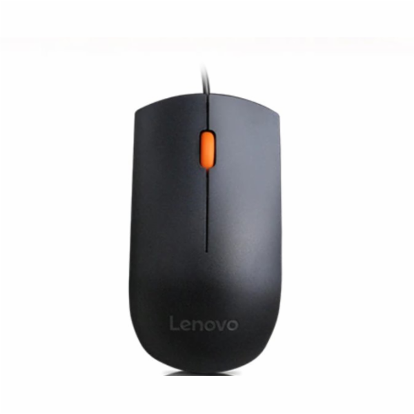 Lenovo 300/Kancelářská/Optická/1 600 DPI/Drátová USB/Černá