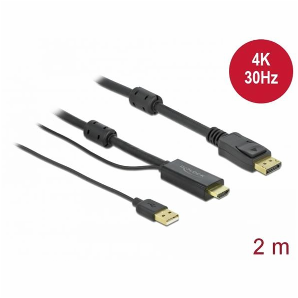 Delock - Kabel video/audio - HDMI, USB (pouze napájení) s...