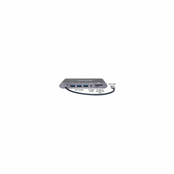 Manhattan 7v1 USB-C stanice/replikátor (152808)