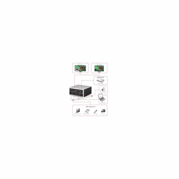 Club3D Mini dokovací stanice USB 3.2 4K30Hz UHD (HDMI/DVI...