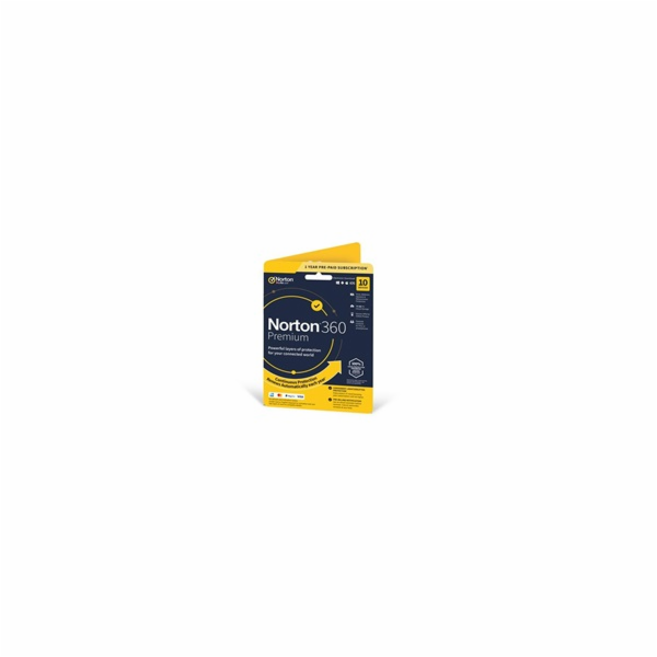 NORTON 360 PREMIUM 75GB +VPN 1 uživatel pro 10 zařízení n...