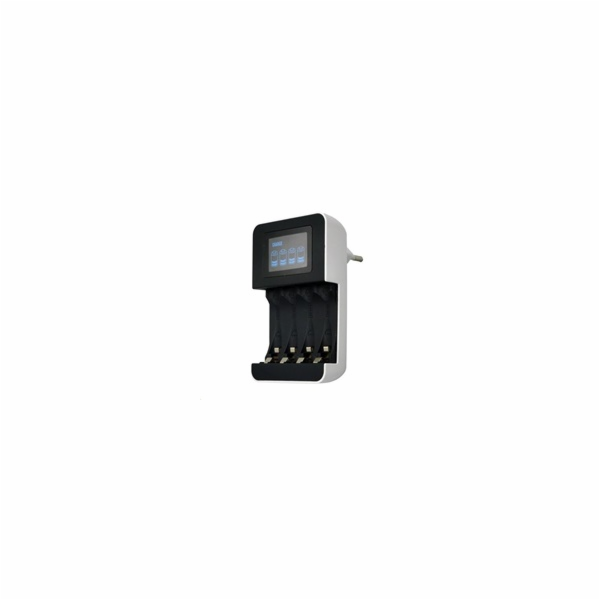 Solight nabíječka s LCD displejem, AC 230V, 450mA, 4 kaná...