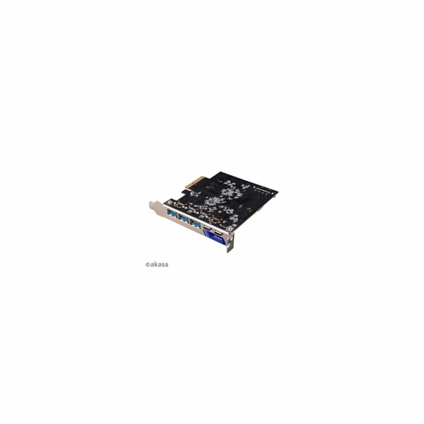 AKASA PCIe karta 2xUSB 3.2 Gen 2 Type-C a 3xType-A