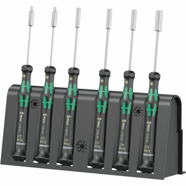 WERA 2069/6 sada sroubováku pro elektroniku + Rack