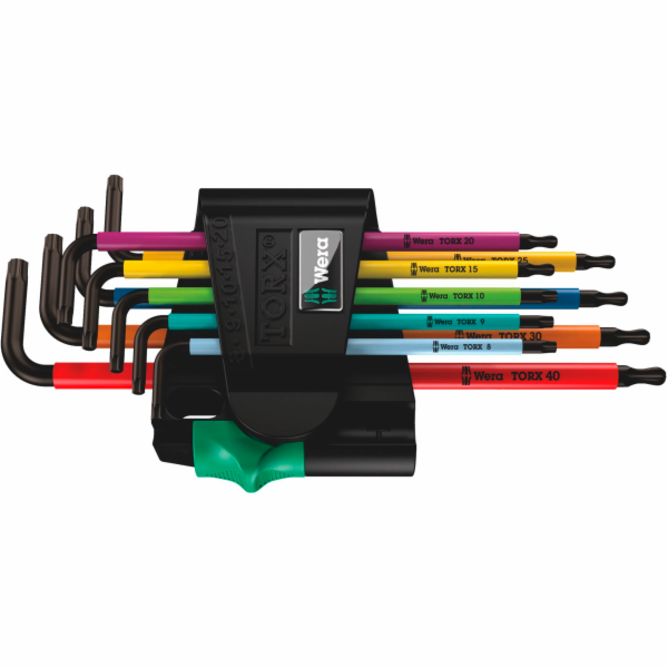 Wera 967/9 TX BO Multicolour 1 L-Key Set for TORX, BlackL...