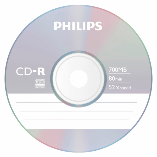 1x50 Philips CD-R 80Min 700MB 52x SP