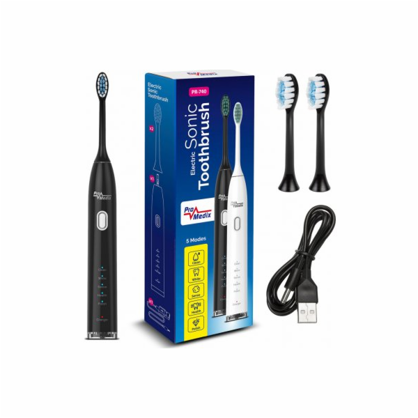 Promedix PR-740 B Black Sonický zubní kartáček černý